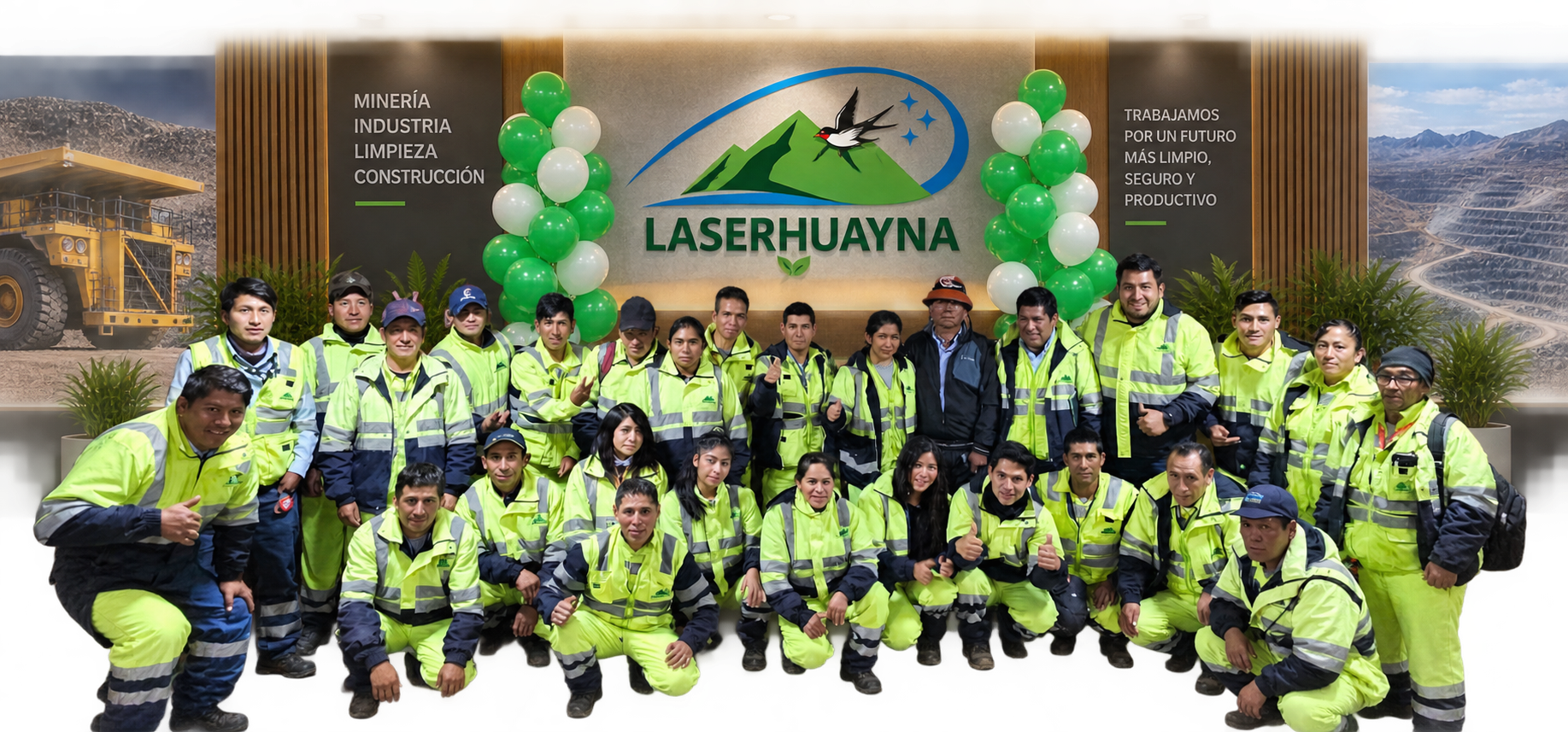 Imagen de grupo aportada para la identidad visual de LASERHUAYNA
